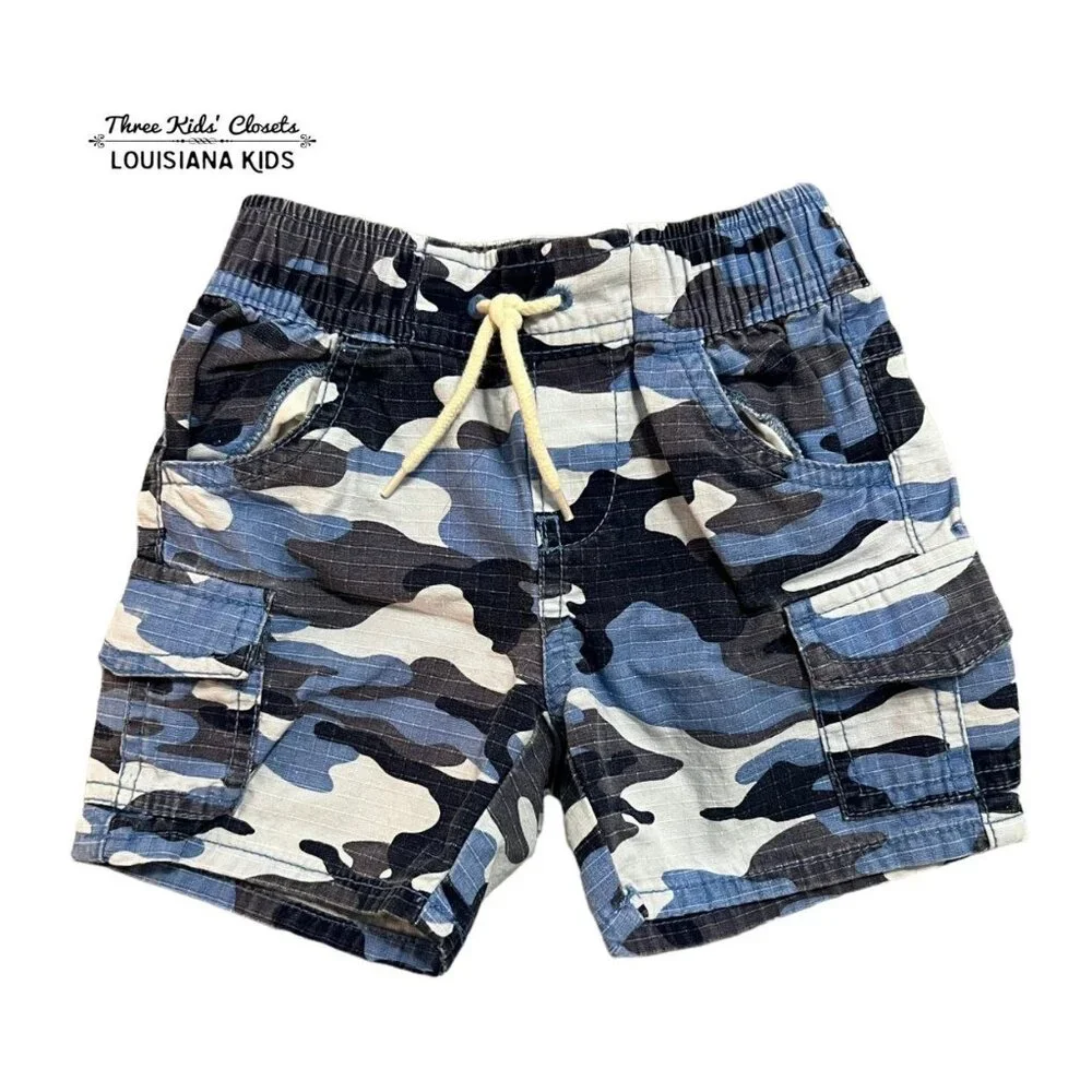 Baby Gap 18-24m Blue Camouflage Cargo Shorts